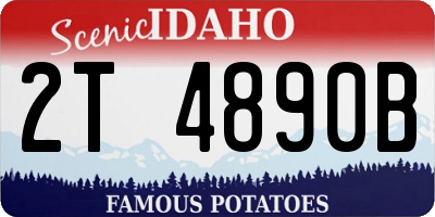 ID license plate 2T4890B