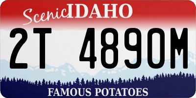 ID license plate 2T4890M