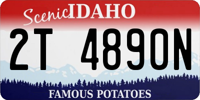 ID license plate 2T4890N