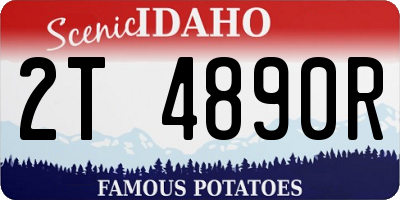 ID license plate 2T4890R