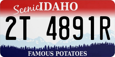 ID license plate 2T4891R
