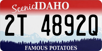 ID license plate 2T4892Q