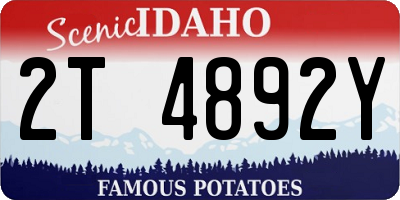 ID license plate 2T4892Y