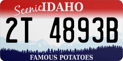 ID license plate 2T4893B