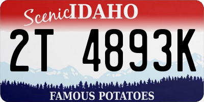 ID license plate 2T4893K