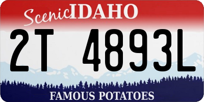 ID license plate 2T4893L