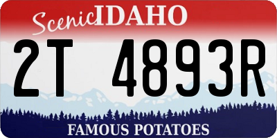 ID license plate 2T4893R