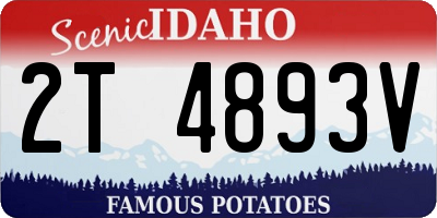 ID license plate 2T4893V