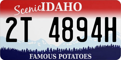 ID license plate 2T4894H