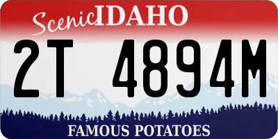 ID license plate 2T4894M