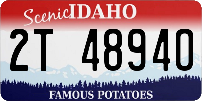 ID license plate 2T4894O