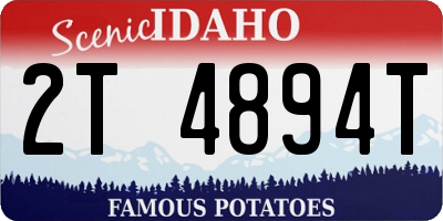 ID license plate 2T4894T
