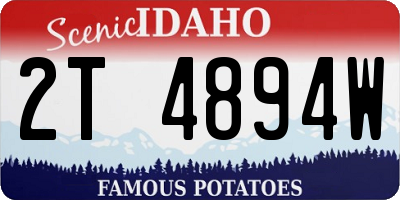 ID license plate 2T4894W