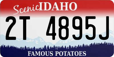 ID license plate 2T4895J