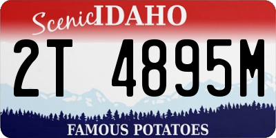 ID license plate 2T4895M