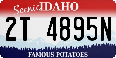 ID license plate 2T4895N