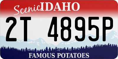 ID license plate 2T4895P