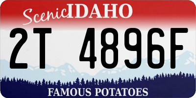 ID license plate 2T4896F
