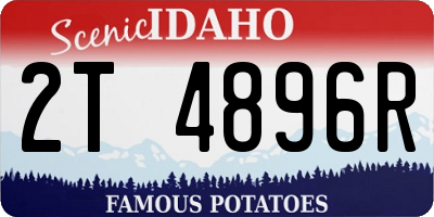 ID license plate 2T4896R