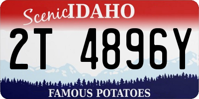 ID license plate 2T4896Y