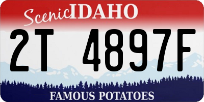 ID license plate 2T4897F