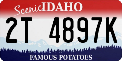 ID license plate 2T4897K