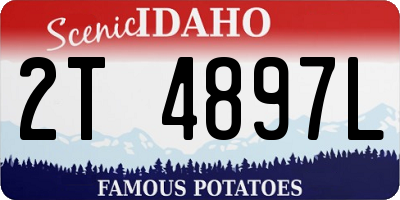 ID license plate 2T4897L