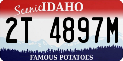 ID license plate 2T4897M
