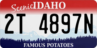ID license plate 2T4897N