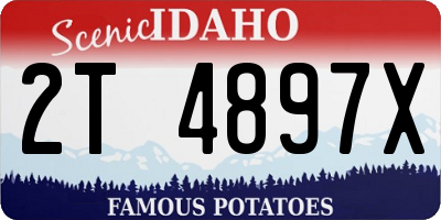 ID license plate 2T4897X