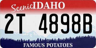 ID license plate 2T4898B