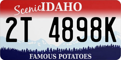 ID license plate 2T4898K