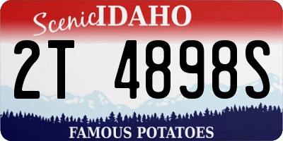 ID license plate 2T4898S