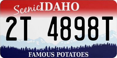 ID license plate 2T4898T