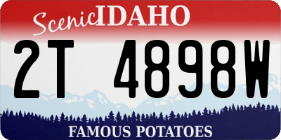 ID license plate 2T4898W