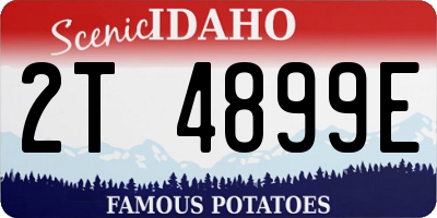 ID license plate 2T4899E