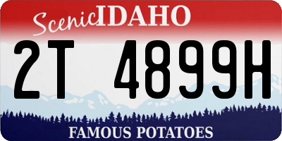 ID license plate 2T4899H