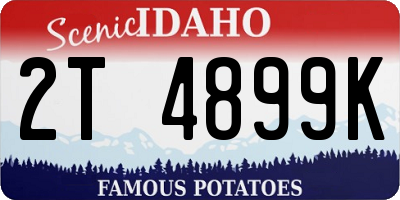 ID license plate 2T4899K