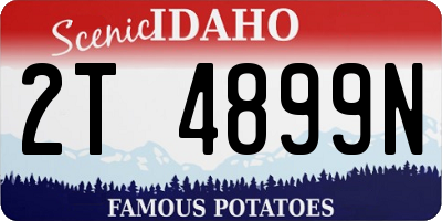 ID license plate 2T4899N