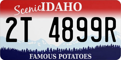 ID license plate 2T4899R