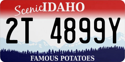 ID license plate 2T4899Y