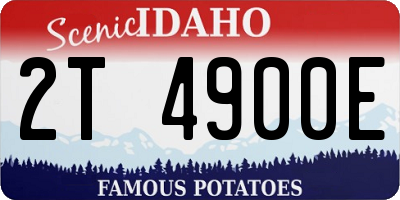 ID license plate 2T4900E
