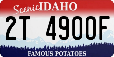 ID license plate 2T4900F