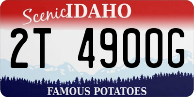 ID license plate 2T4900G