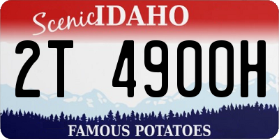 ID license plate 2T4900H