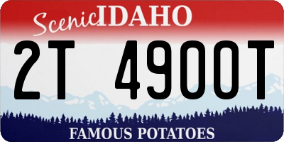 ID license plate 2T4900T