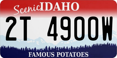 ID license plate 2T4900W