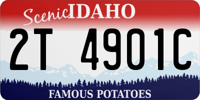 ID license plate 2T4901C