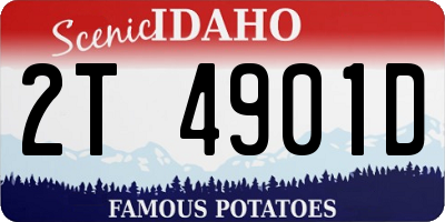 ID license plate 2T4901D