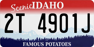 ID license plate 2T4901J